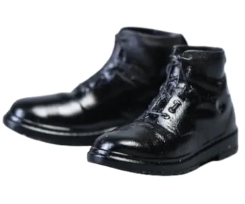 1/12 Scale Action Figure Accessory: Men's Leather Boots Shoes