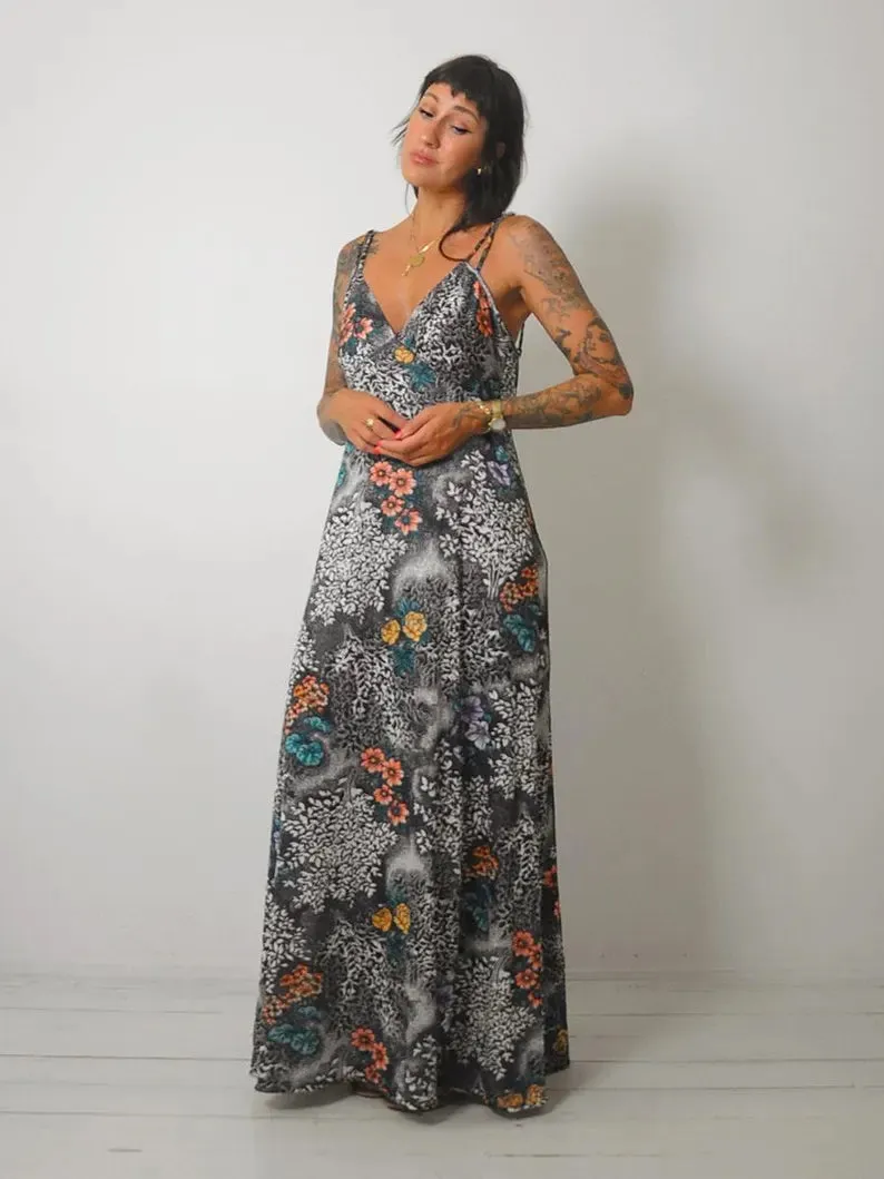 1970's Maxi Sundress w/ Cape