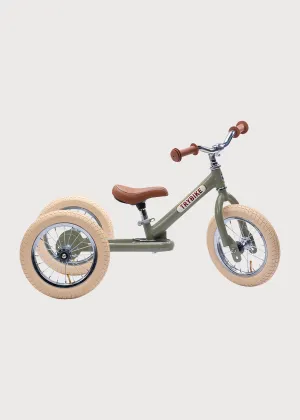 2 In 1 Balance Bike In Vintage Green