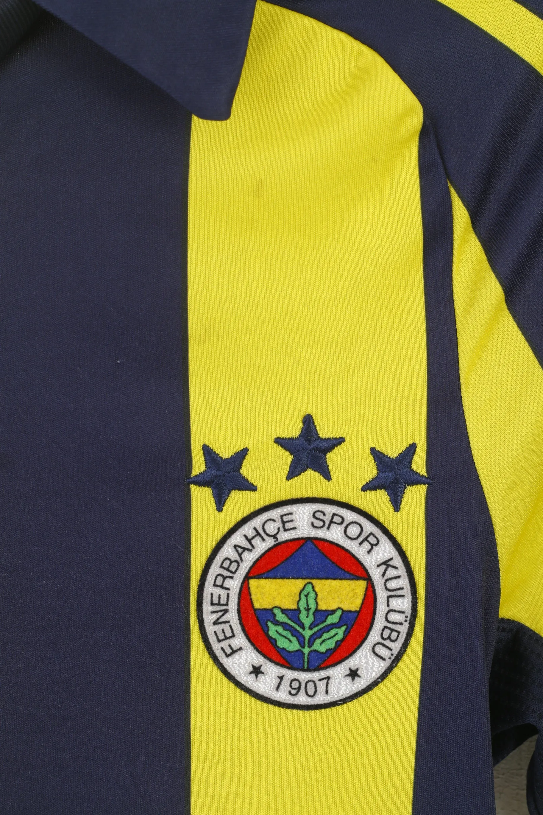 Adidas Fenerbahce Men XS Polo Shirt Navy Striped Football Spor Kulübü Turkish Top