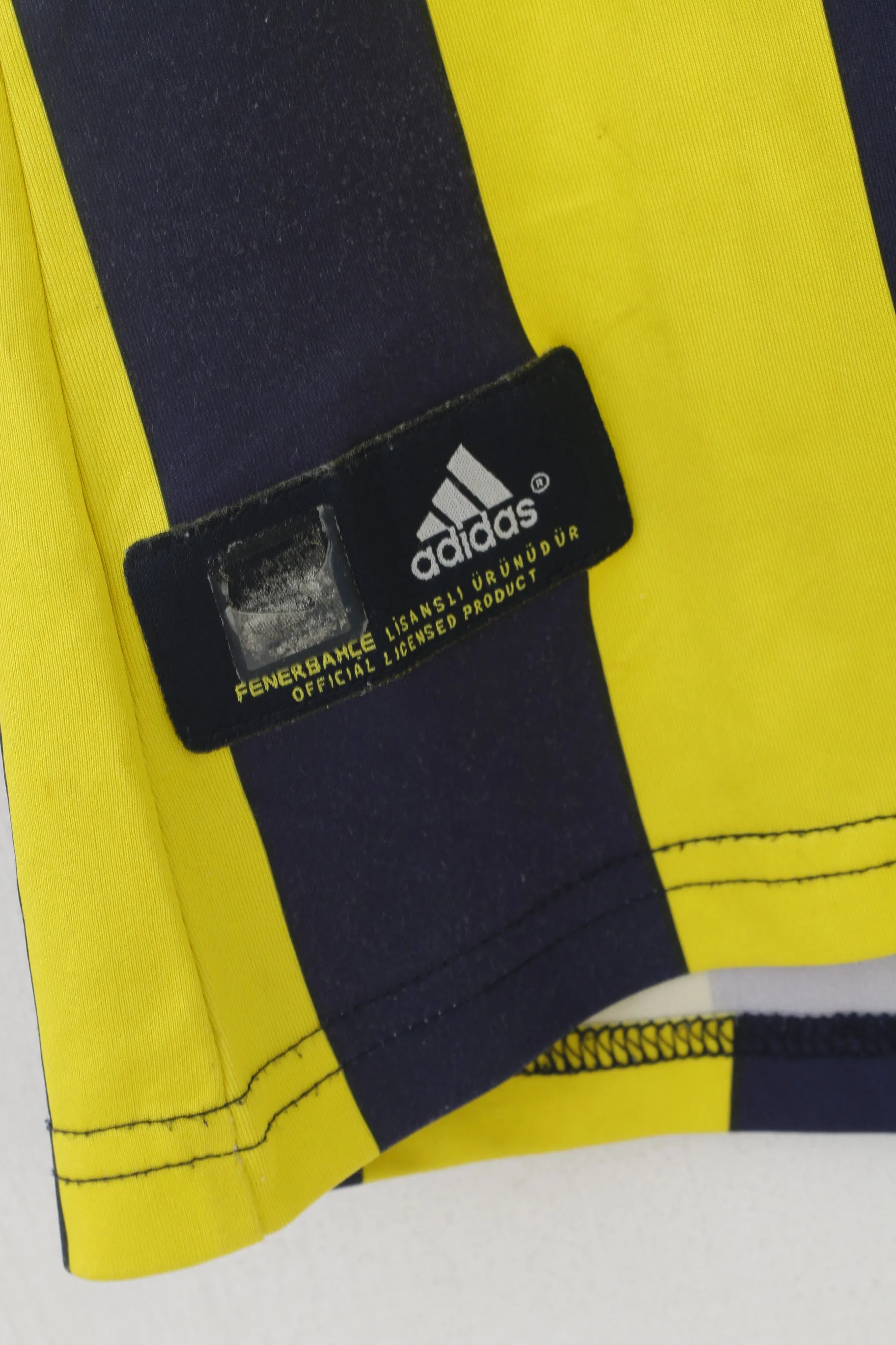 Adidas Fenerbahce Men XS Polo Shirt Navy Striped Football Spor Kulübü Turkish Top