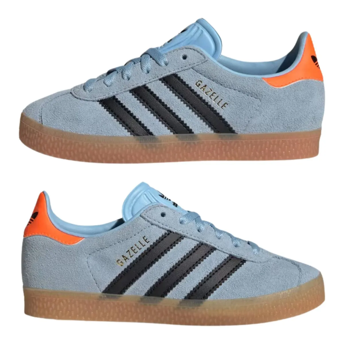 Adidas Girl's (Preschool) Gazelle Clear Sky/Core Black/Solar Orange