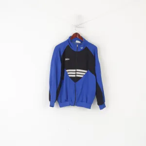 Adidas Men 186 M Sweatshirt Blue Vintage Schiwik Zip Up Sportswear Track Top