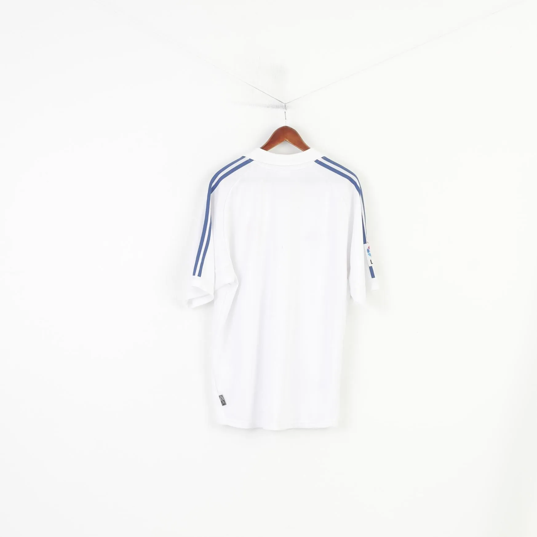 Adidas Men XL Shirt Football Club Real Madryt MCF Soccer White Sportswear Rmfc Authentic Licensed Product Top