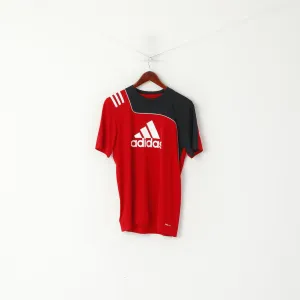 Adidas Youth  15-16 Age 176 Shirt Red Training Football Jersey Big Logo Top