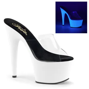 ADORE-701UV  Neon White Blacklight Reactive Stripper Shoe