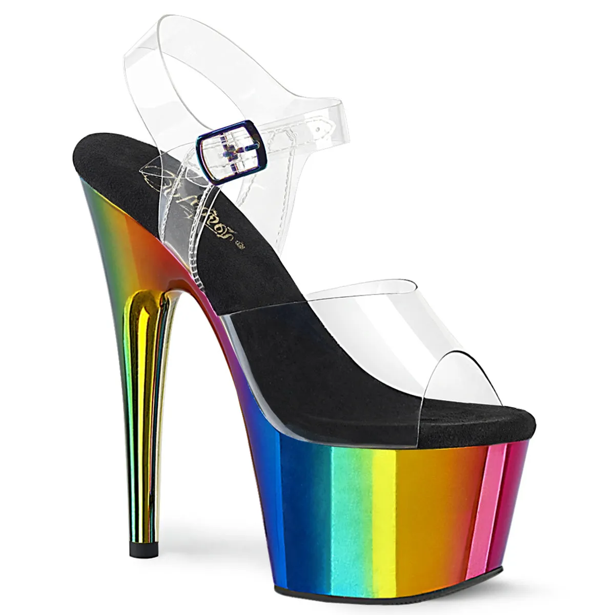 ADORE-708RC Rainbow Chrome Platform Stripper Shoes