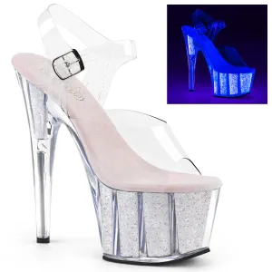 ADORE-708UVG Glow Under Blacklight Platform Stripper Shoe