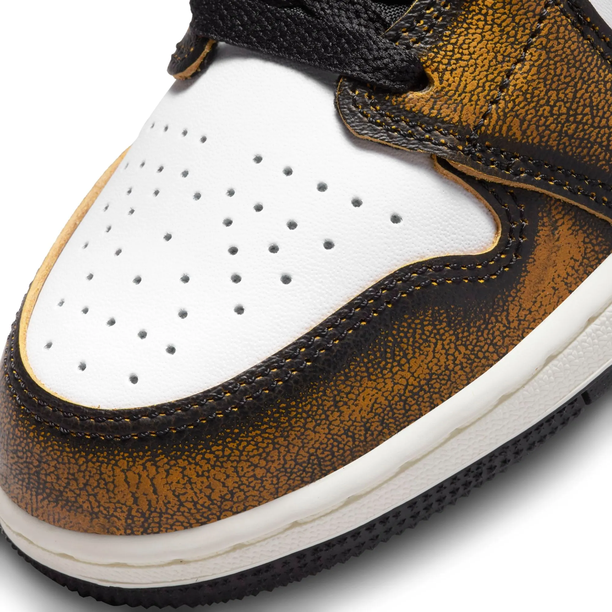 Air Jordan 1 Mid SE (GS) (Black/Taxi-White-Sail)