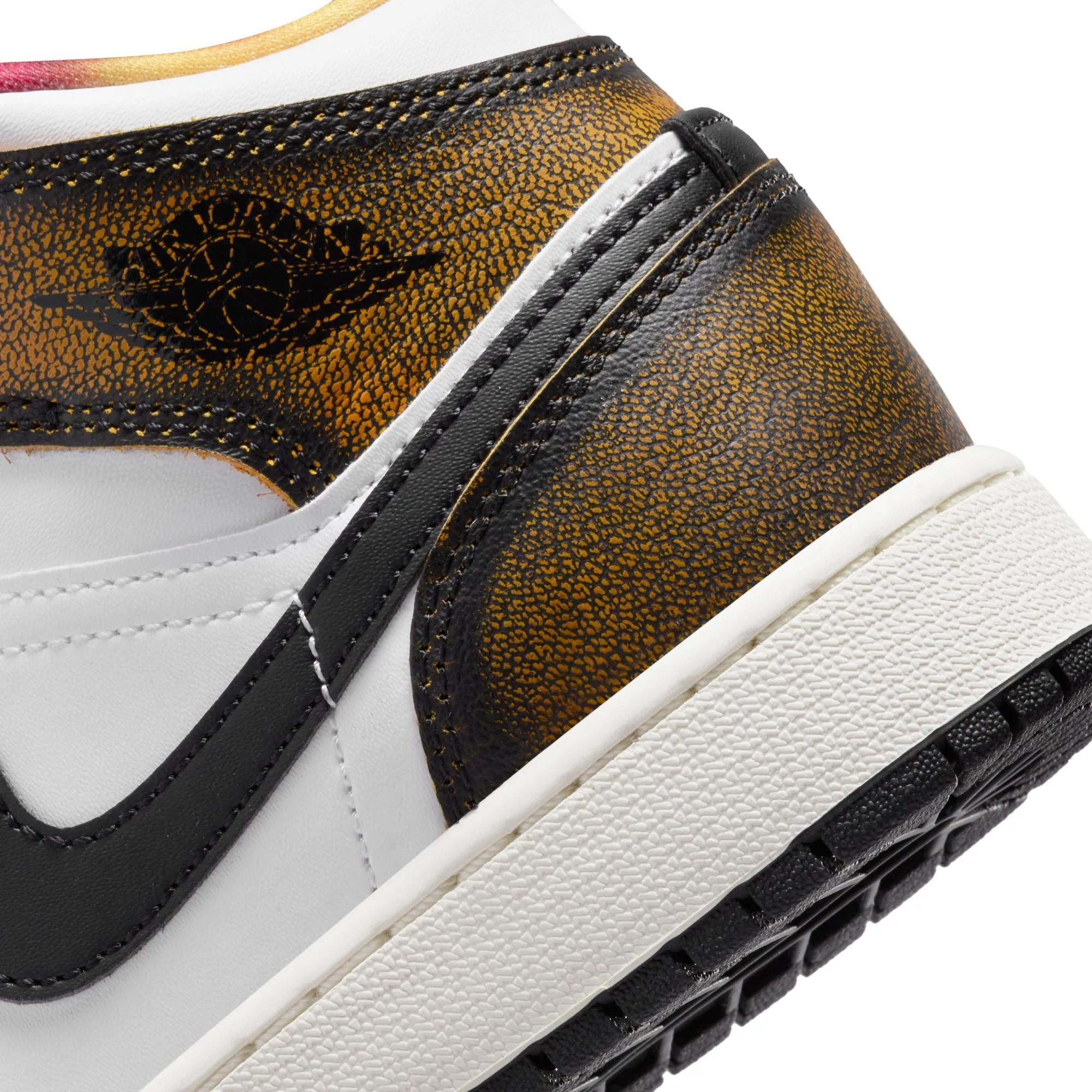 Air Jordan 1 Mid SE (GS) (Black/Taxi-White-Sail)