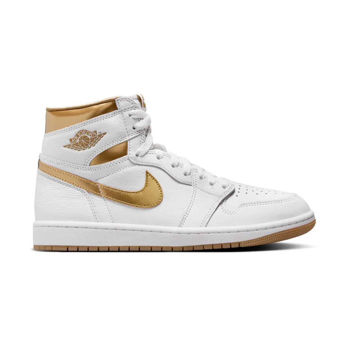 Air Jordan 1 Retro High OG 'White and Gold' Women's Shoes