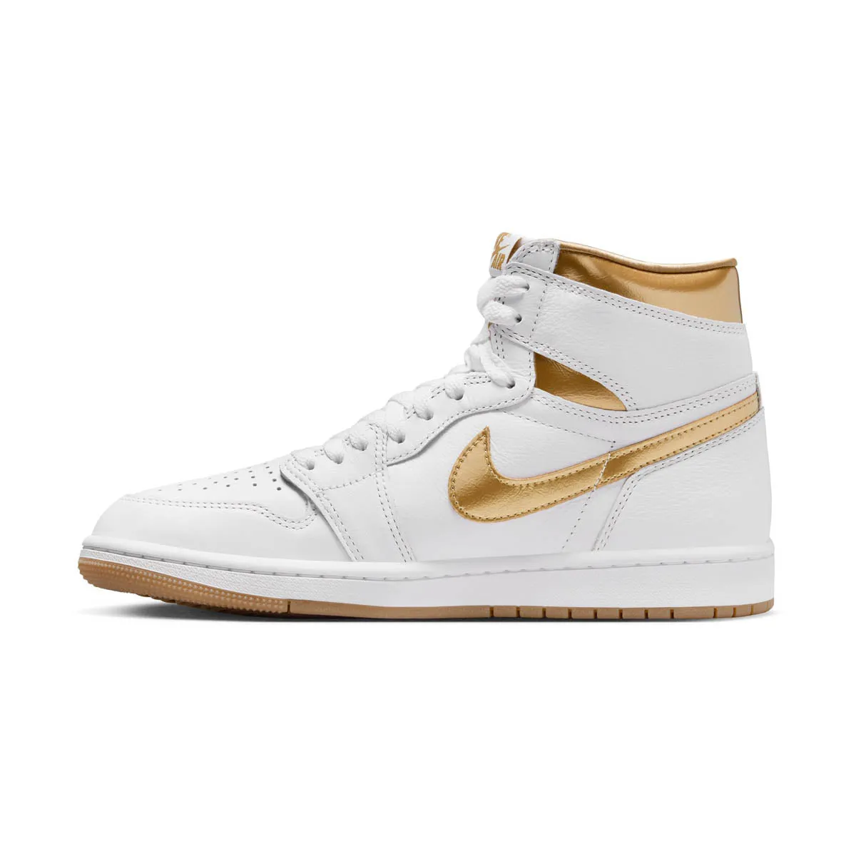 Air Jordan 1 Retro High OG 'White and Gold' Women's Shoes