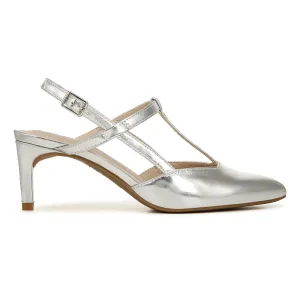 Aire Metallic Pointed Toe Slingback Pumps