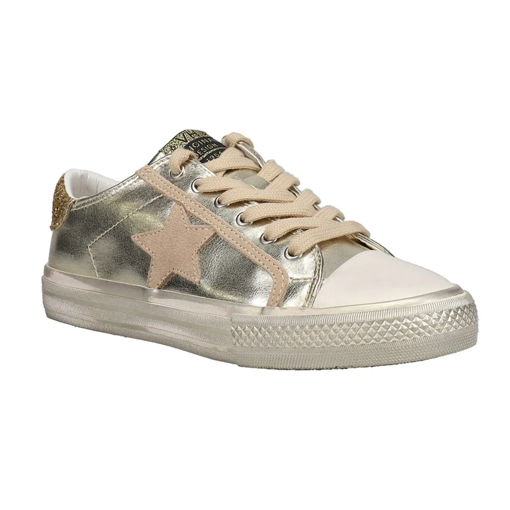 Alive Metallic Glitter Lace Up Sneakers