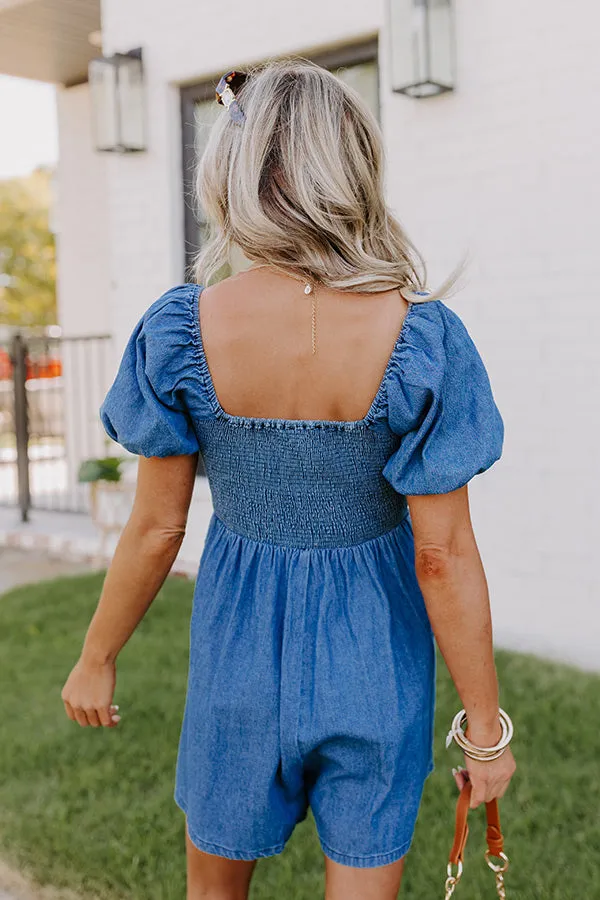 Allure Avenue Denim Romper