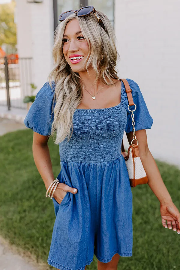 Allure Avenue Denim Romper