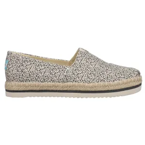 Alpargata Platform Rope Leopard Slip On Flats