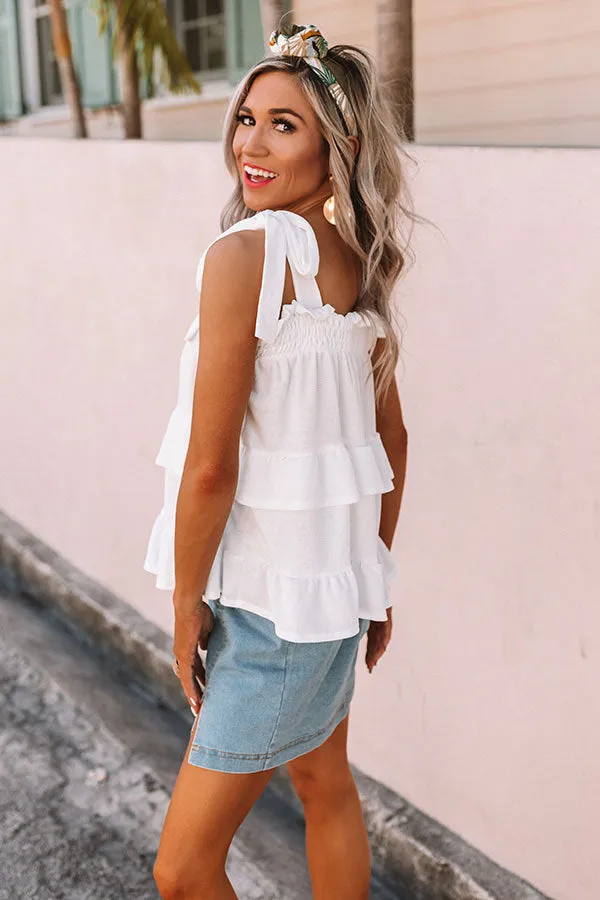 Amalfi Bound Ruffle Shift Tank