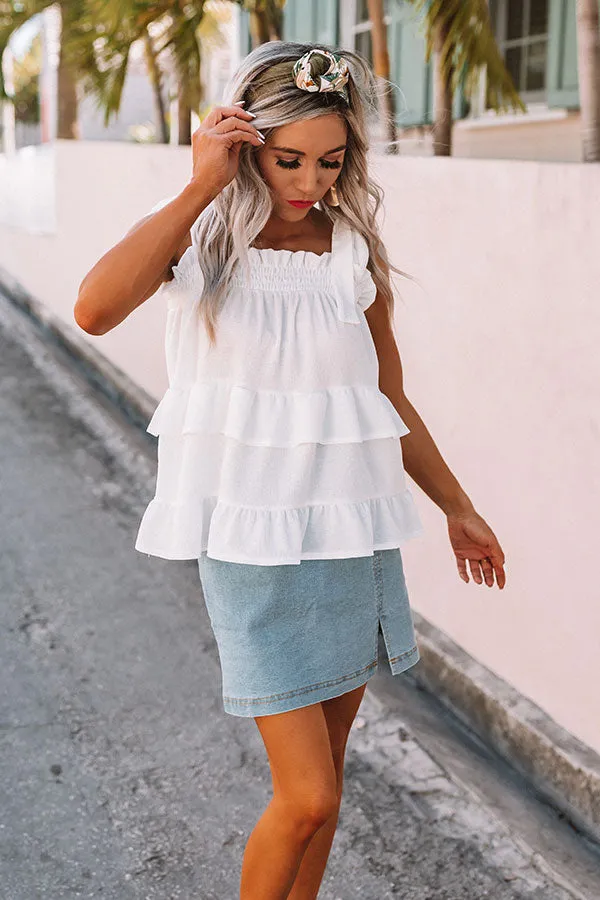 Amalfi Bound Ruffle Shift Tank