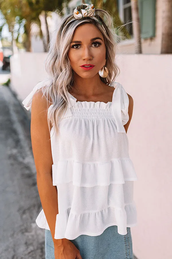 Amalfi Bound Ruffle Shift Tank