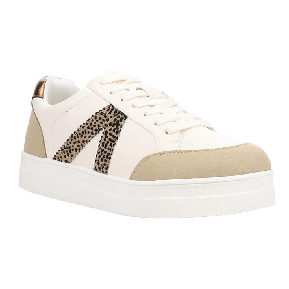 Astra Leopard Print Lace Up Sneakers