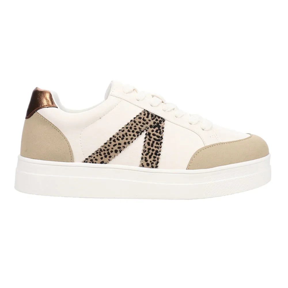 Astra Leopard Print Lace Up Sneakers