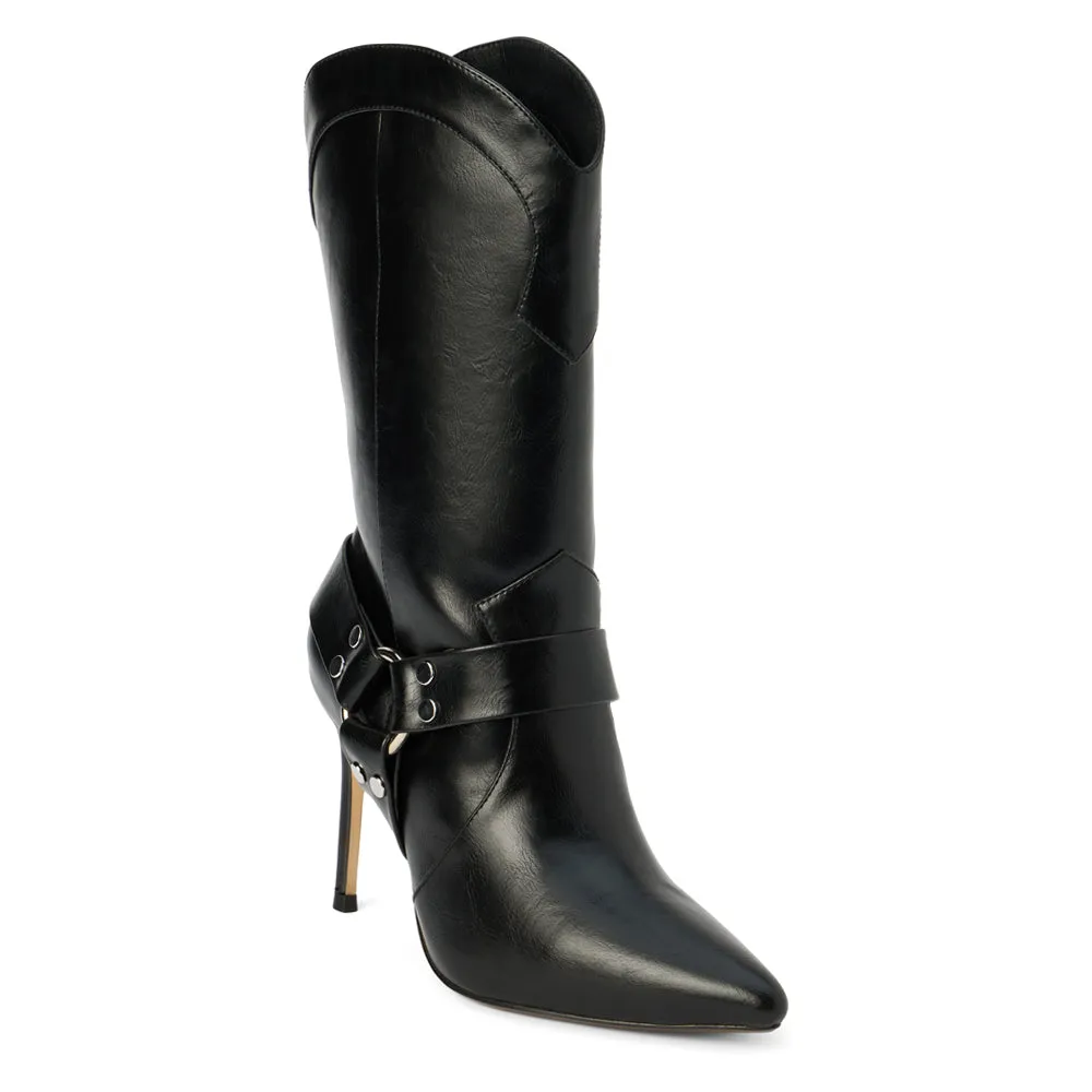 Avaline Pointed Toe Pull On Boots