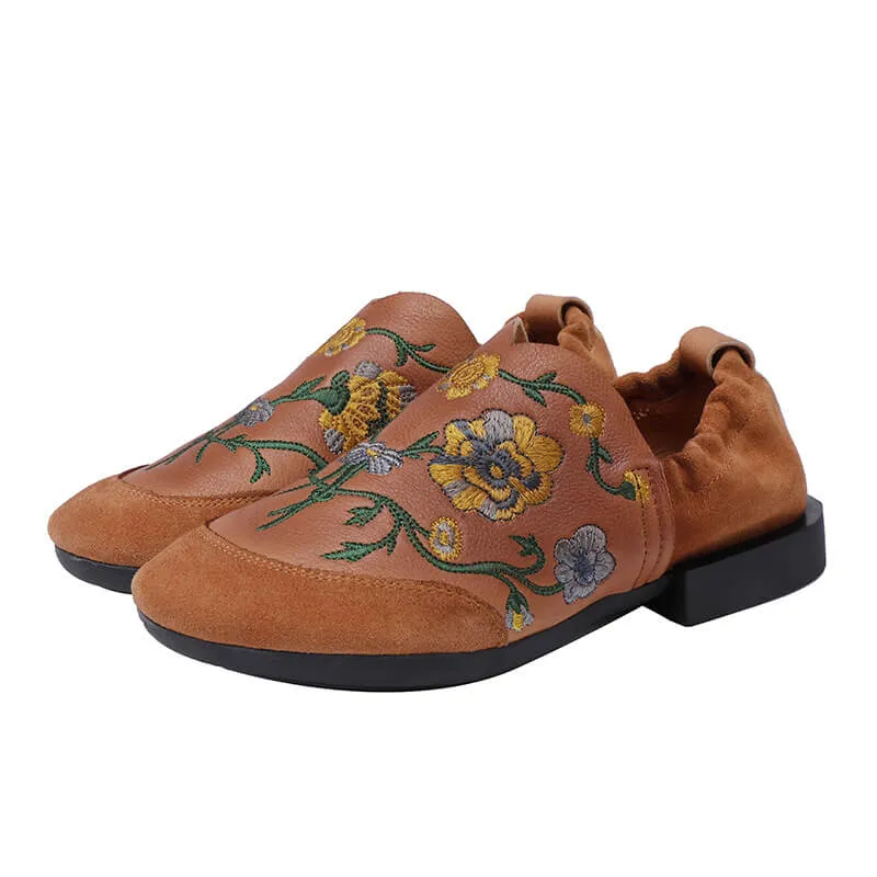 Babakud Women Autumn Ethnic Style Embroidery Handmade Shoes