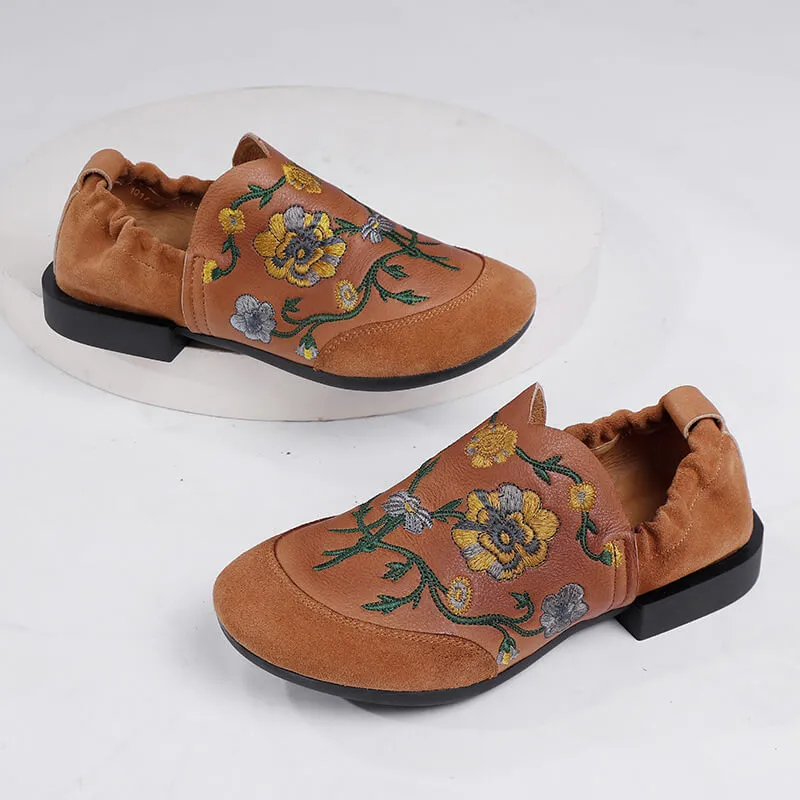 Babakud Women Autumn Ethnic Style Embroidery Handmade Shoes