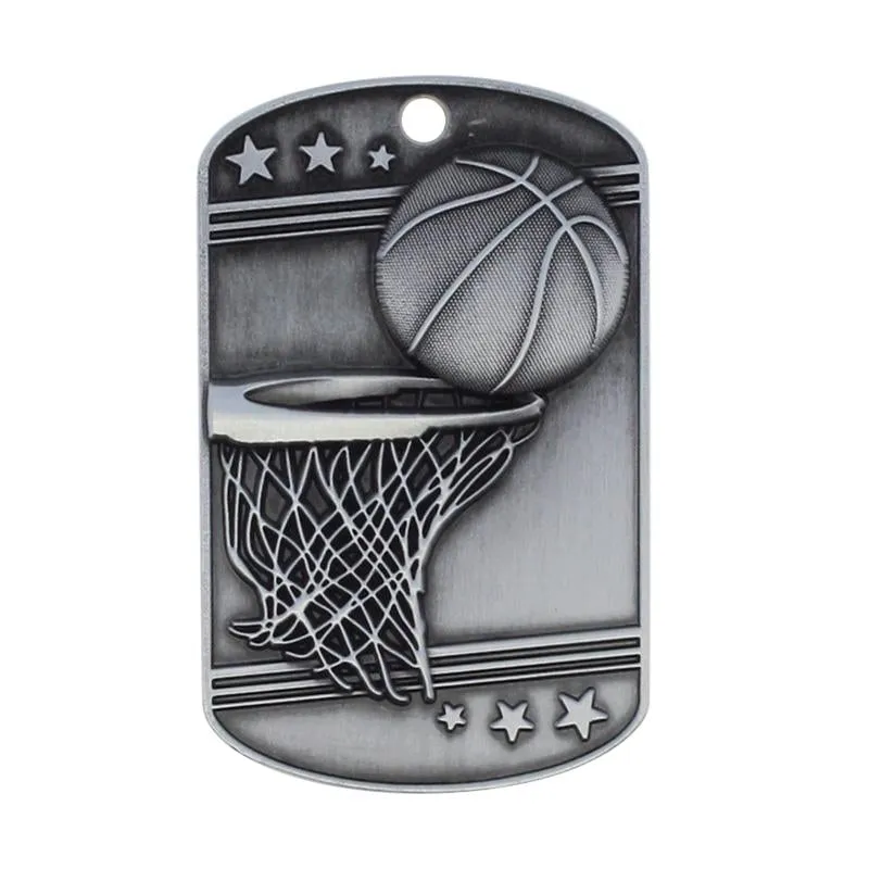 Basketball Dog Tag with Ball Chain