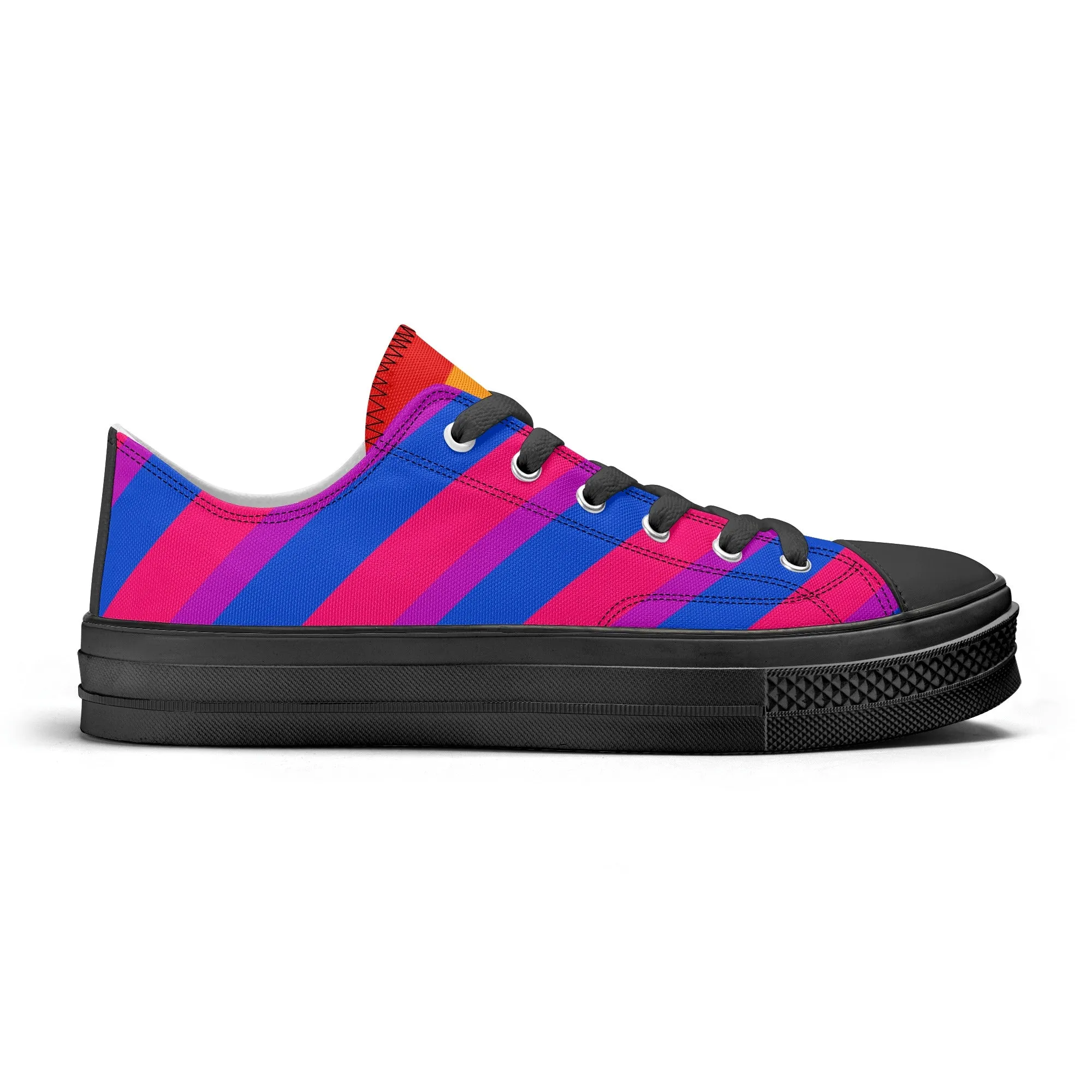 Bisexual Pride Collection - Womens Classic Low Top Canvas Shoes for the LGBTQIA  community