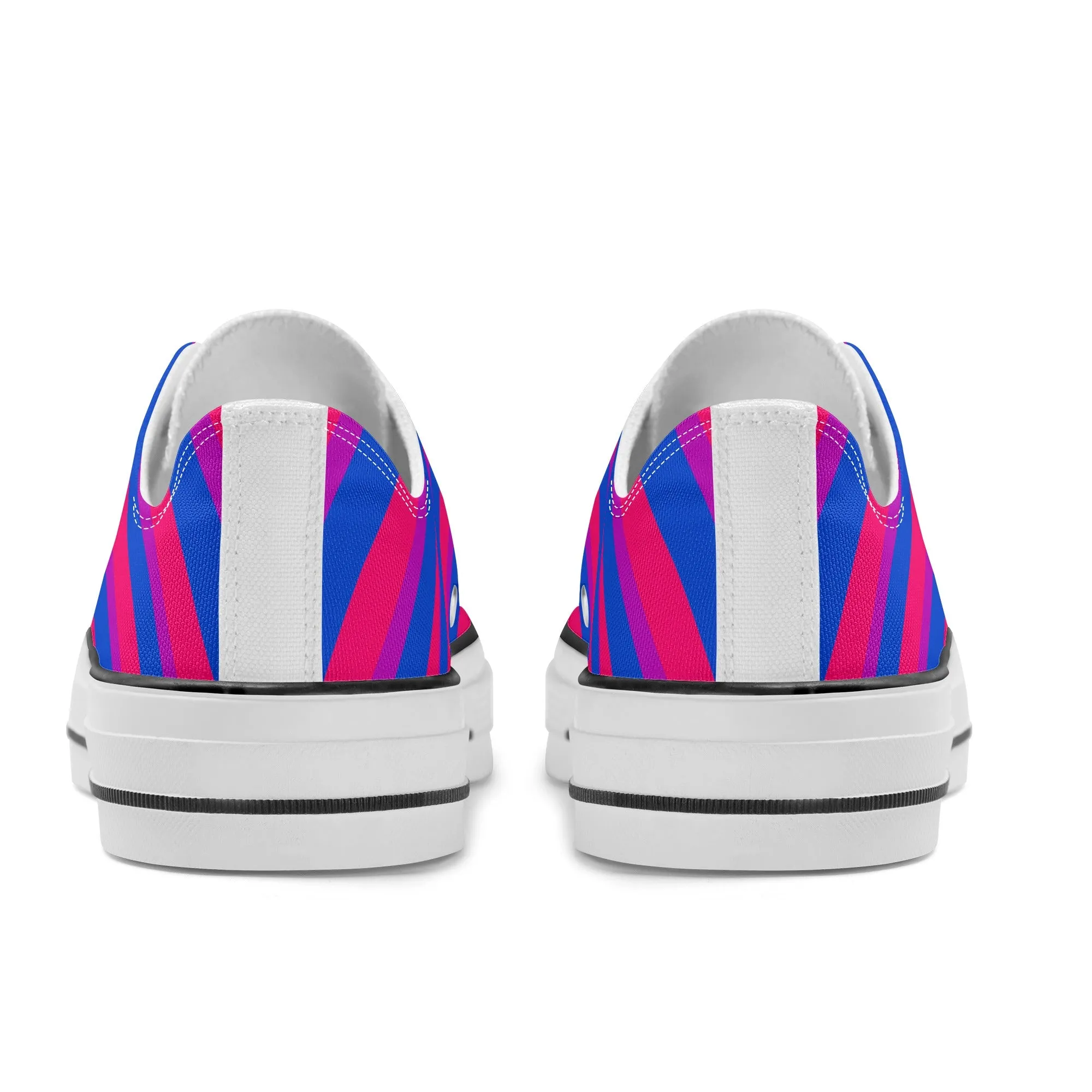 Bisexual Pride Collection - Womens Classic Low Top Canvas Shoes for the LGBTQIA  community