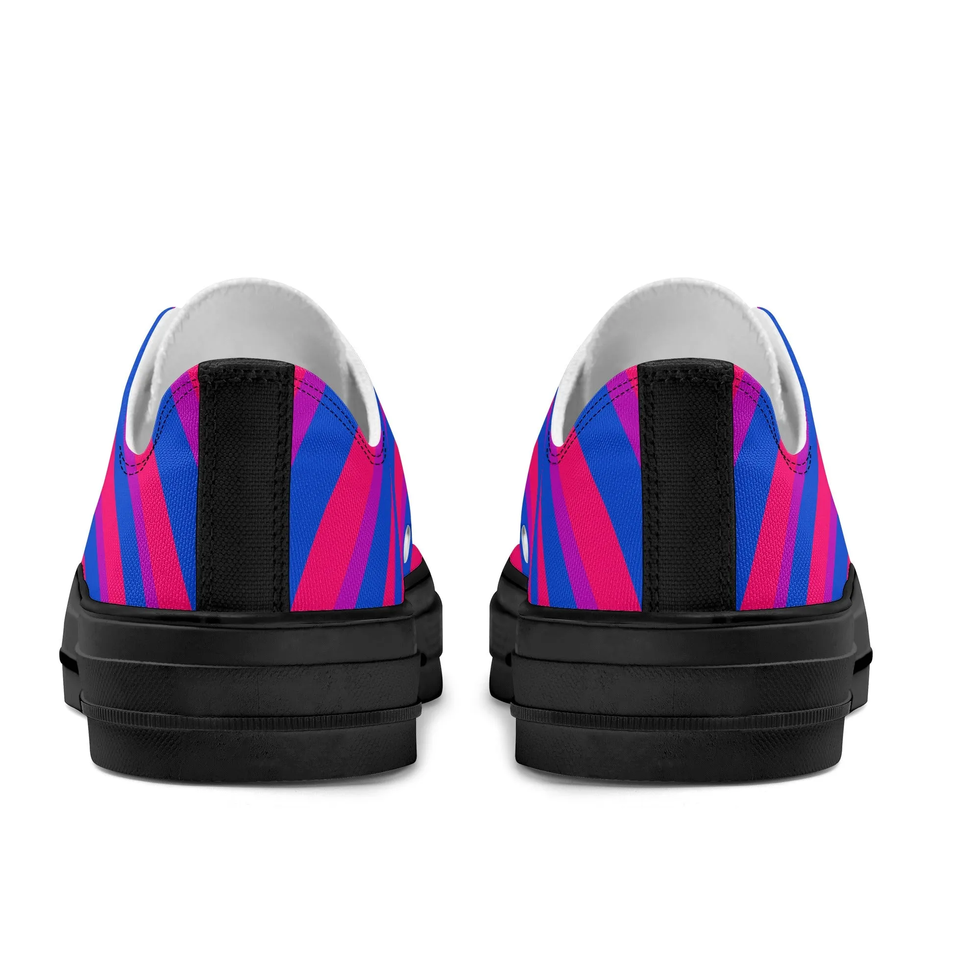 Bisexual Pride Collection - Womens Classic Low Top Canvas Shoes for the LGBTQIA  community