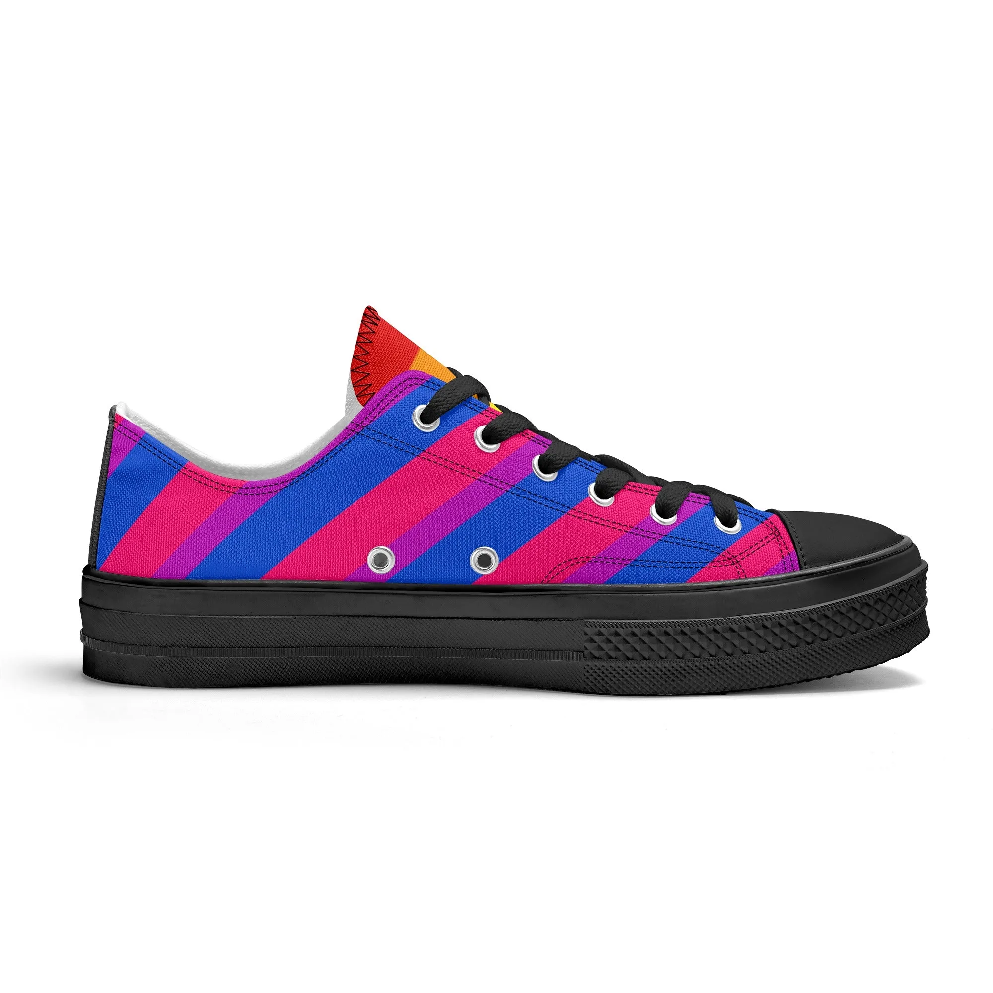 Bisexual Pride Collection - Womens Classic Low Top Canvas Shoes for the LGBTQIA  community