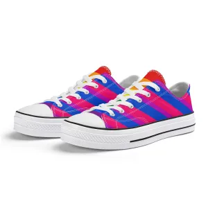 Bisexual Pride Collection - Womens Classic Low Top Canvas Shoes for the LGBTQIA  community