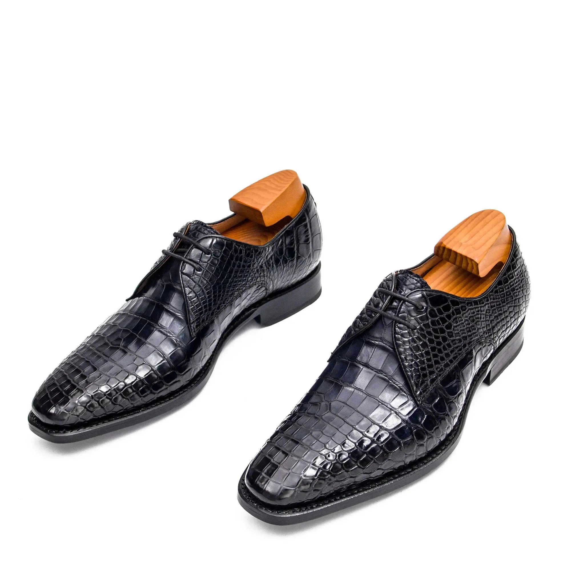 Black Nile Crocodile Dress Shoes