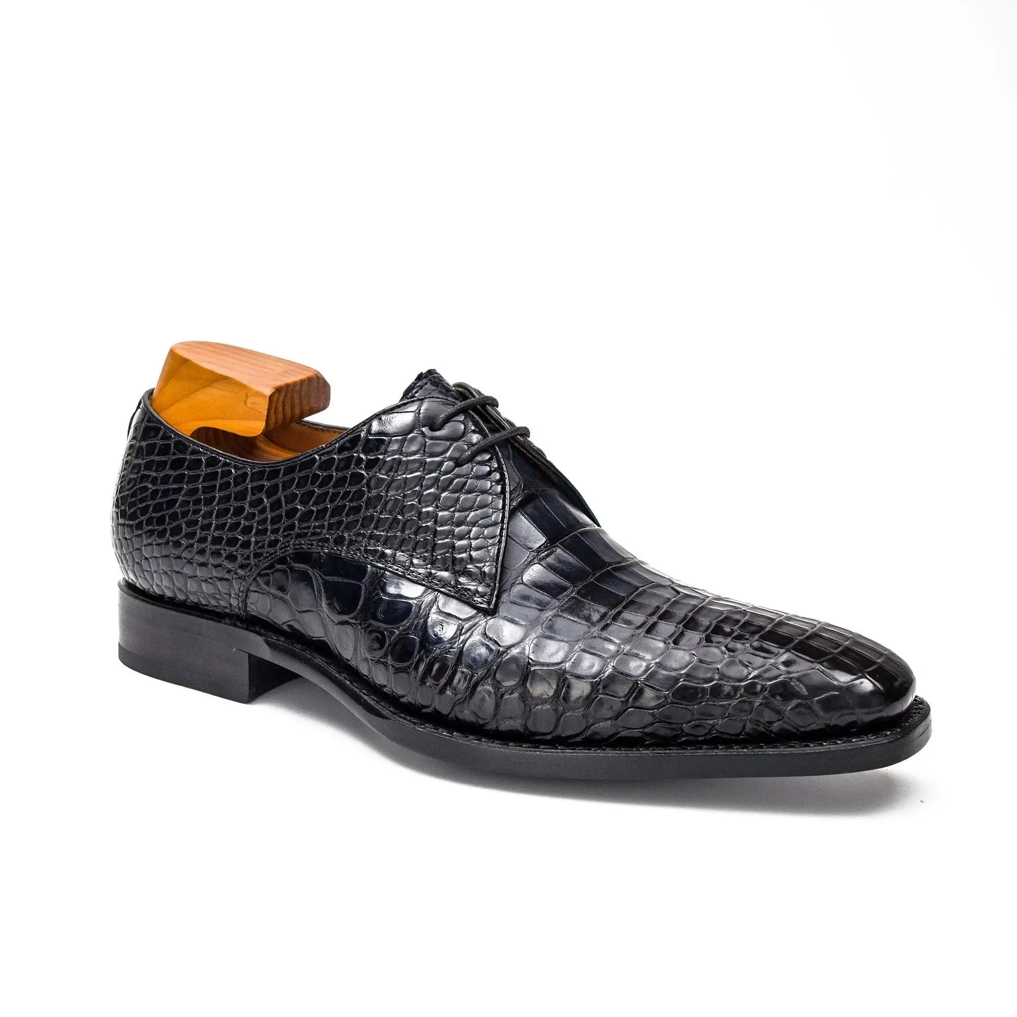 Black Nile Crocodile Dress Shoes