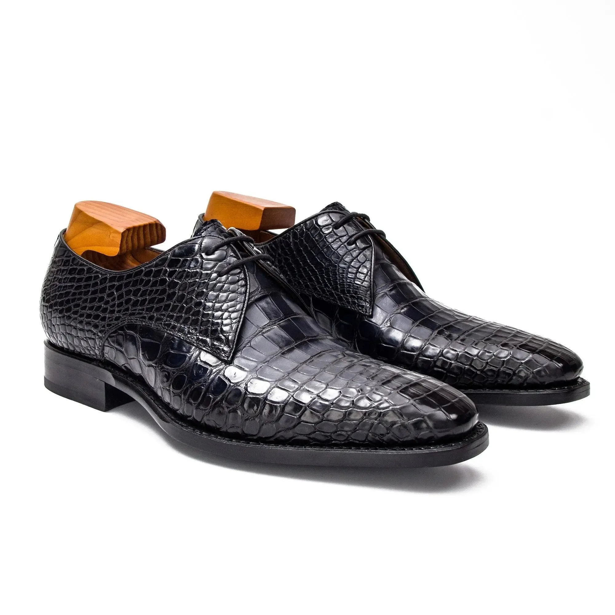 Black Nile Crocodile Dress Shoes