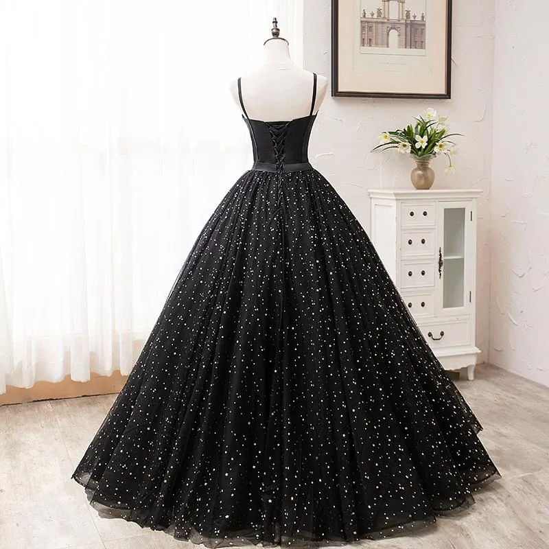 Black Prom Dress , Sweet 16 Dress, Formal Dress, Evening Dress, Pageant Dance Dresses, School Party Gown, PC0730