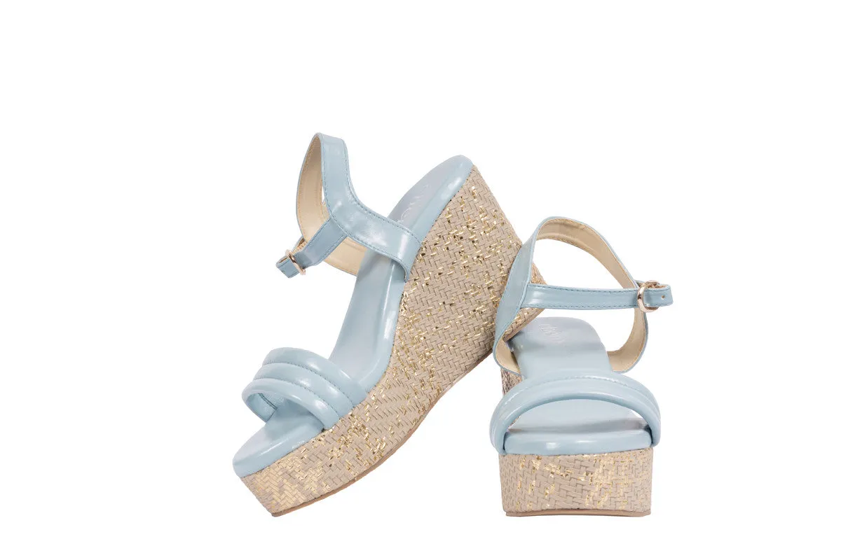 Blue Pretty Chic Wedges for Women