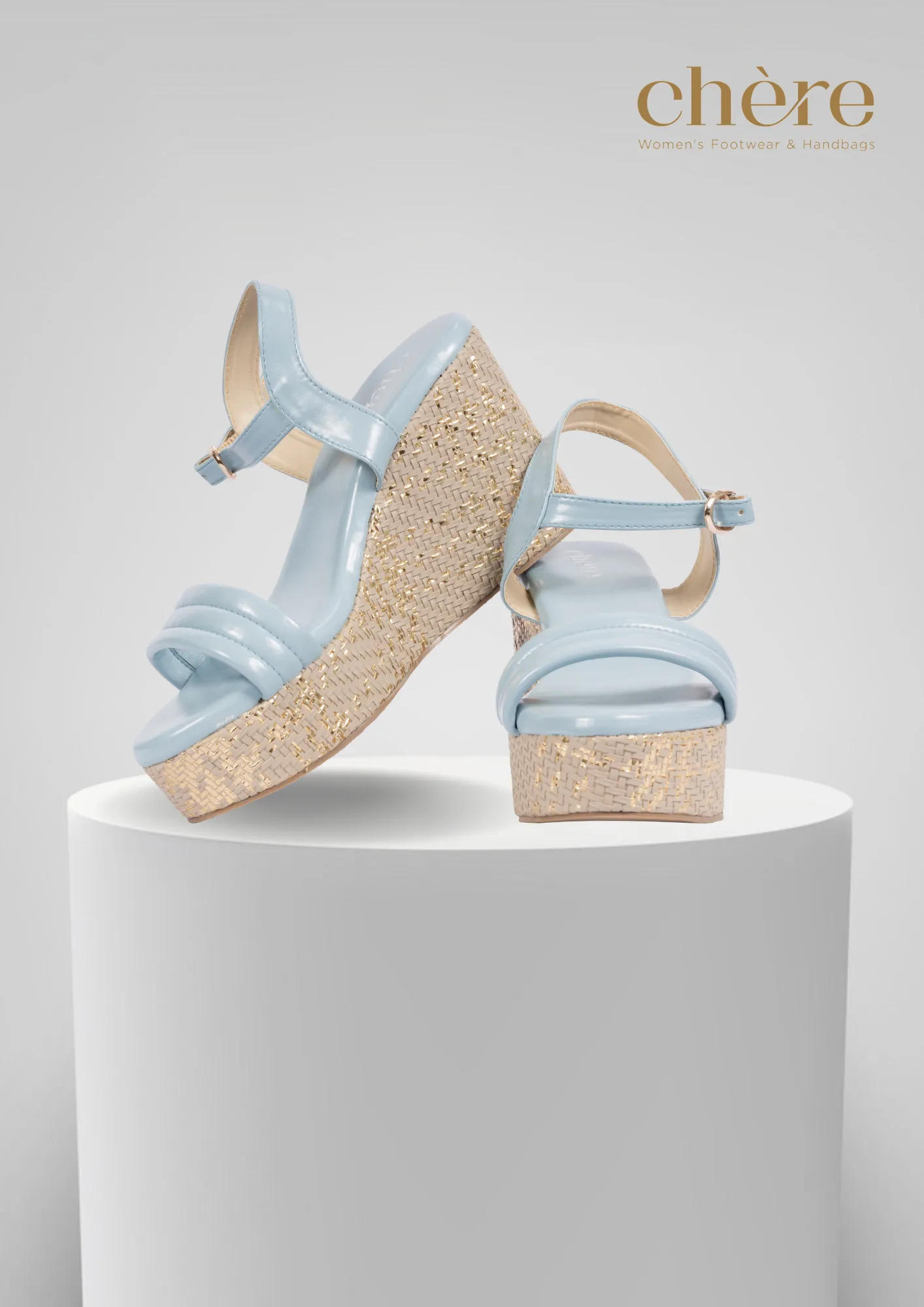 Blue Pretty Chic Wedges for Women