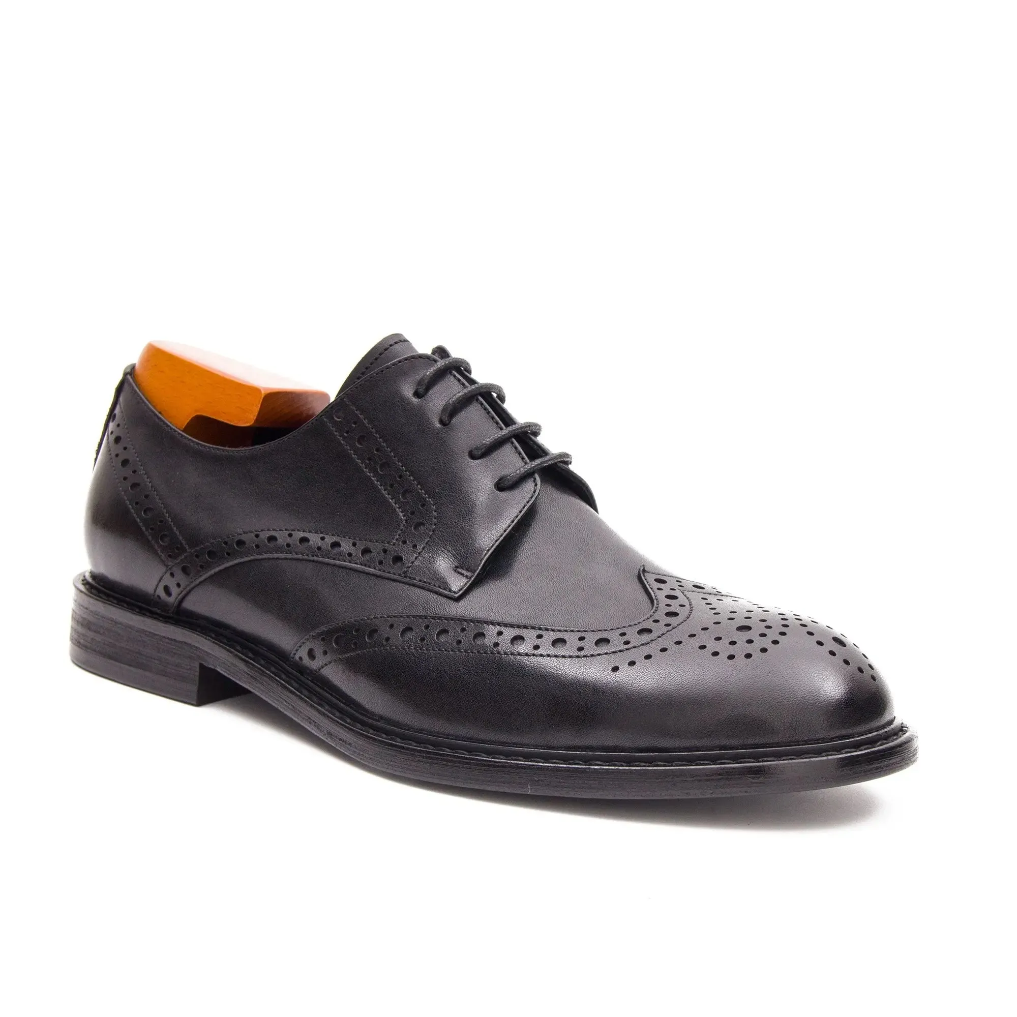 Brogue Carved Leather Derby Shoes 668-23