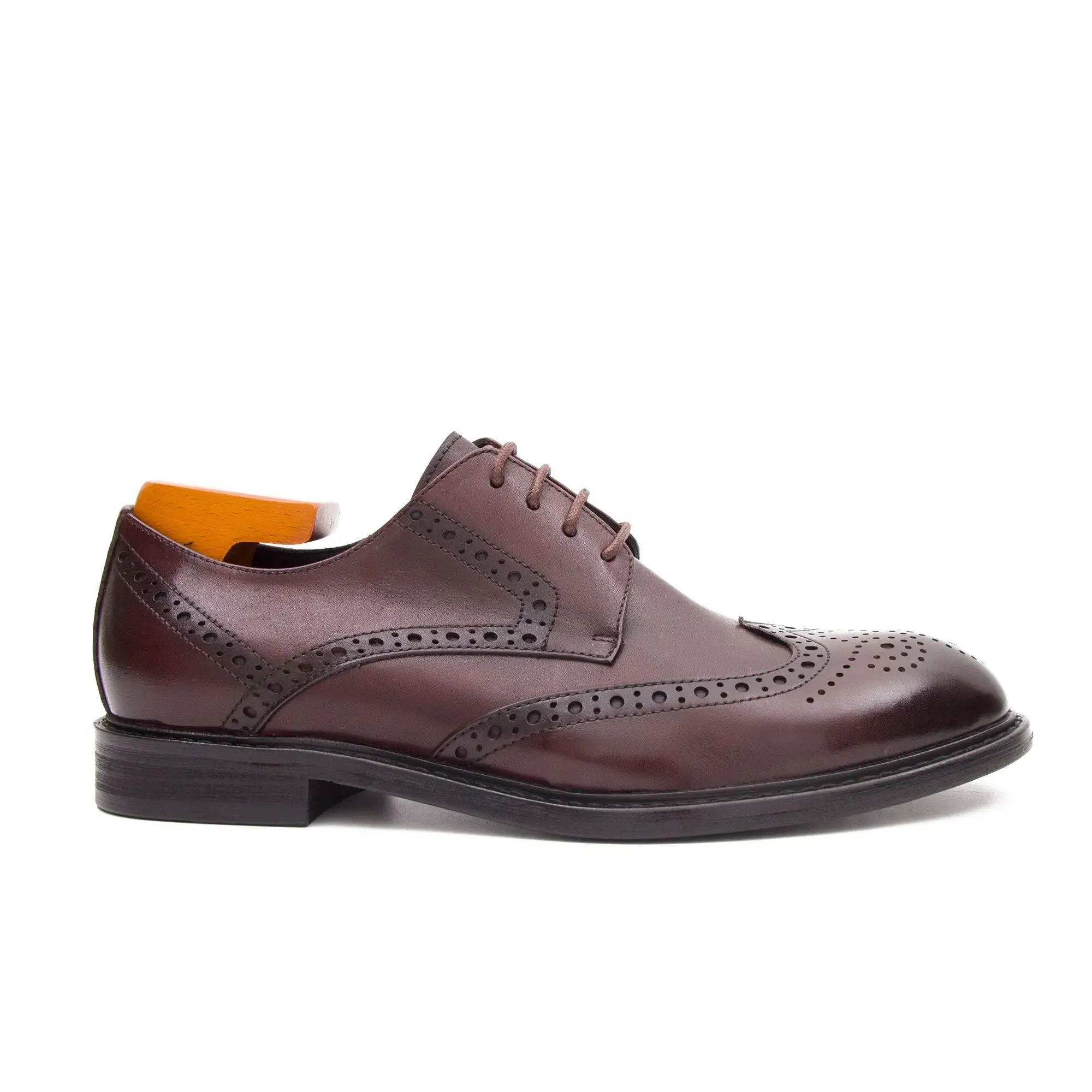 Brogue Carved Leather Derby Shoes 668-23