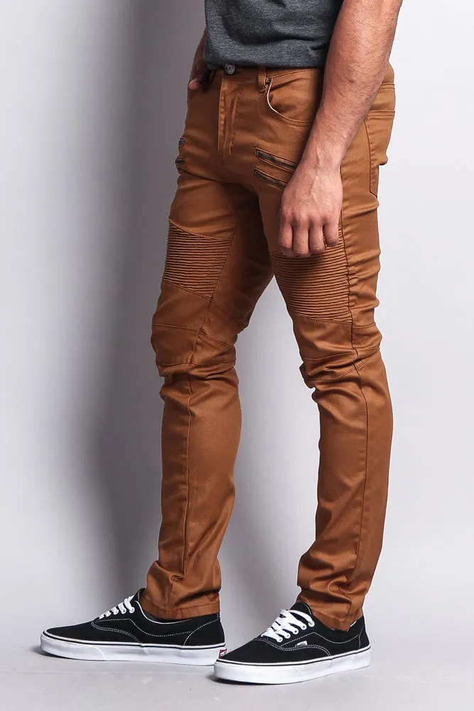 Coated Biker Jeans