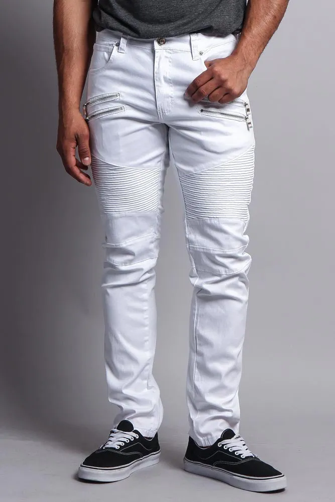 Coated Biker Jeans