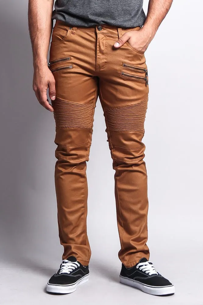 Coated Biker Jeans