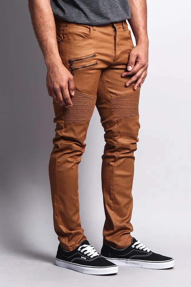 Coated Biker Jeans