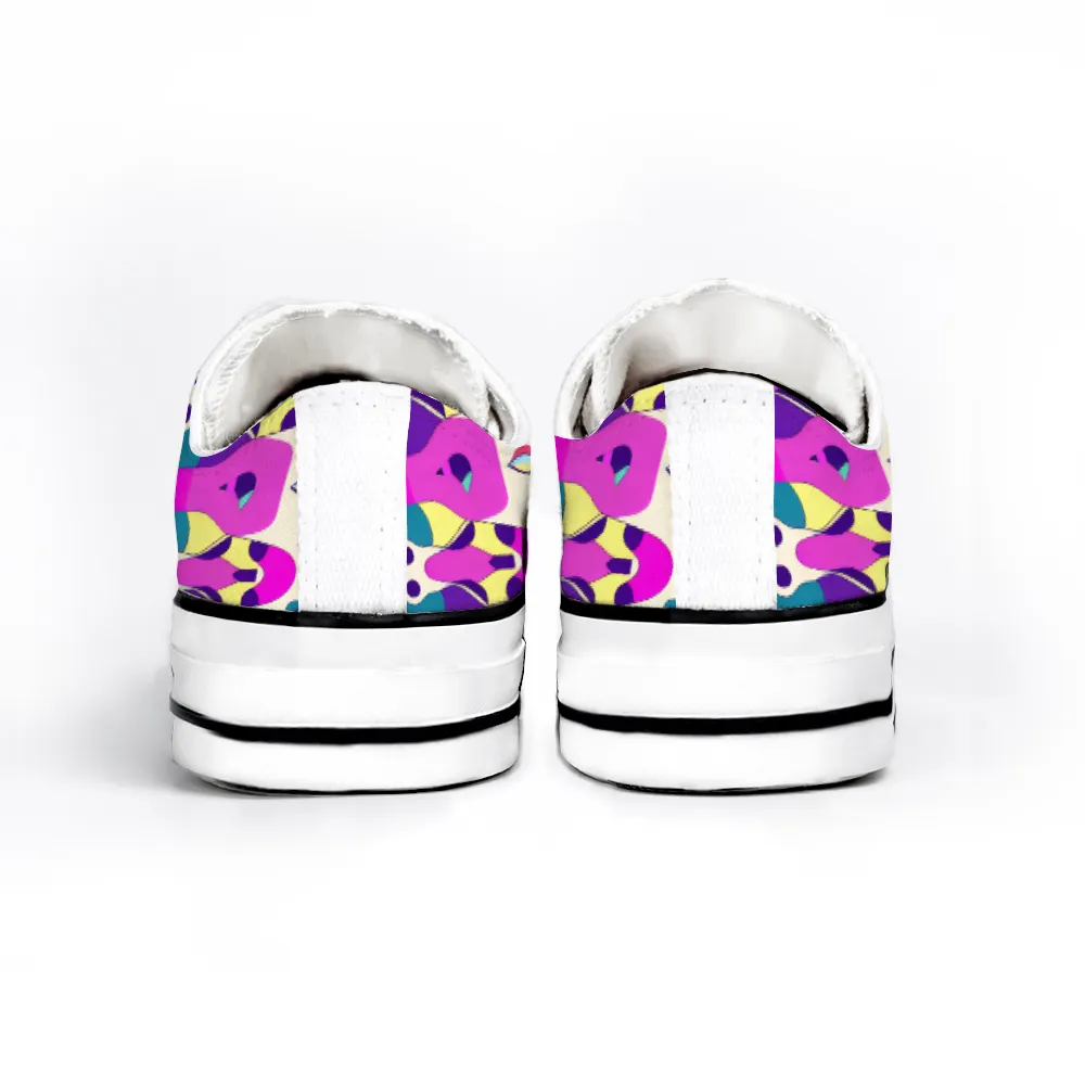 Colorful Pattern Collection - Unisex Low Top Canvas Shoes