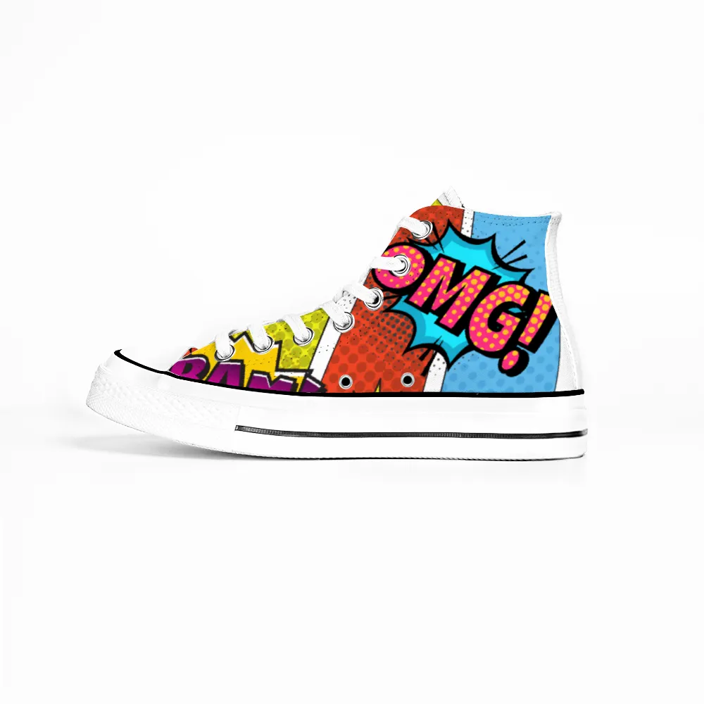 Comic Book Geek Collection - Unisex High Top Canvas Sneakers