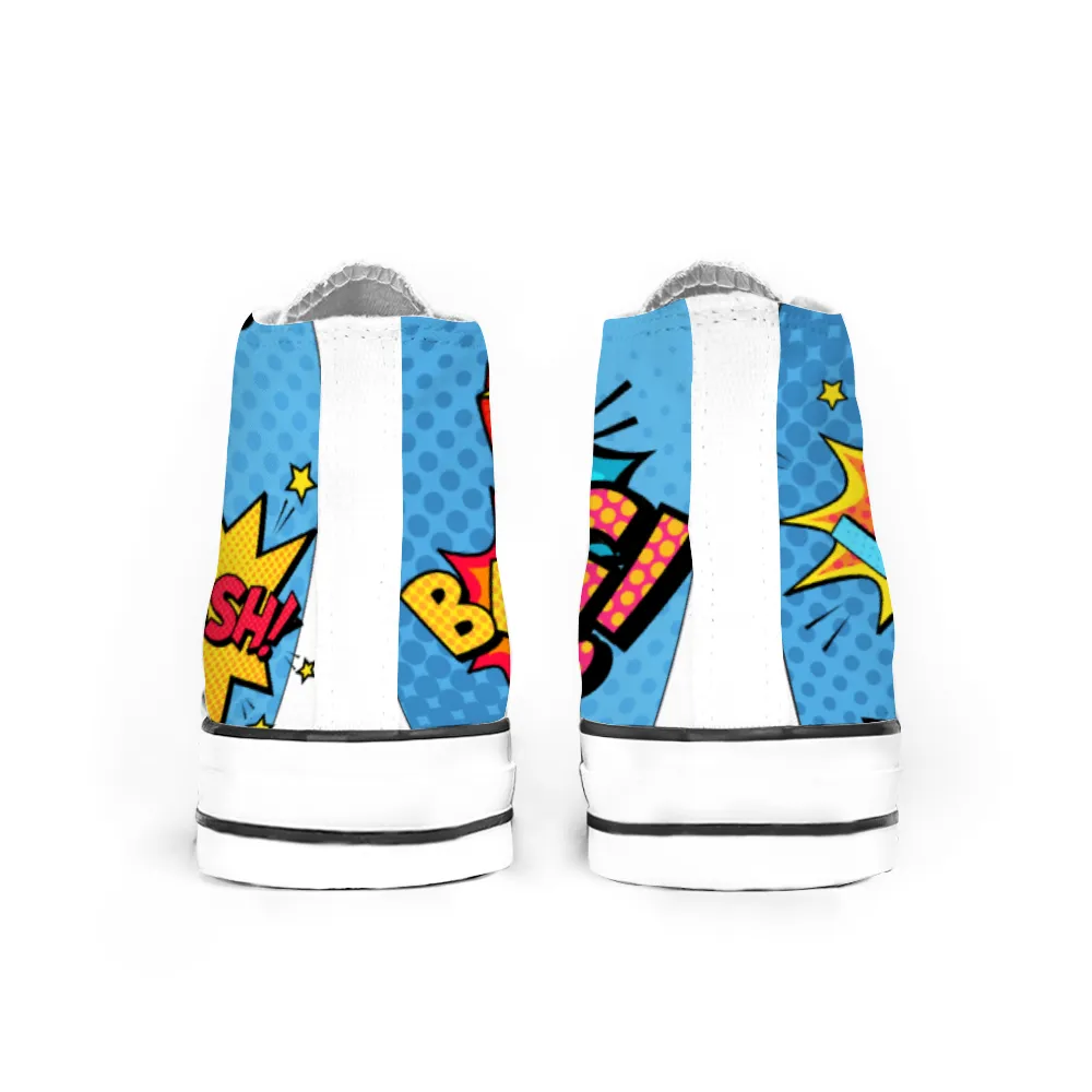 Comic Book Geek Collection - Unisex High Top Canvas Sneakers